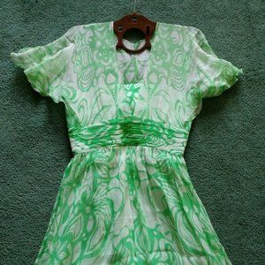 An Original MILLY OF NEW YORK Seafoam Green Fit and Flare Dress
